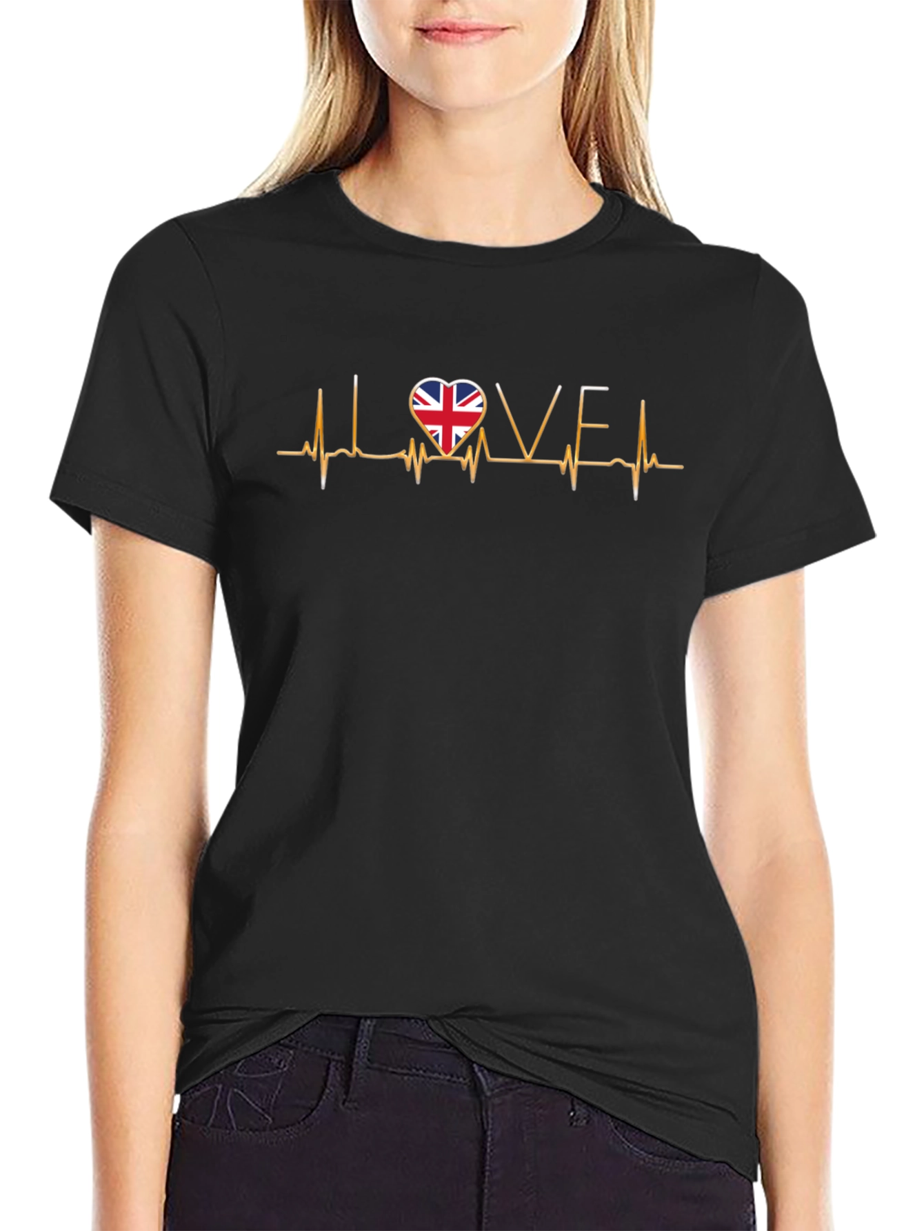 Union Jack Love Heartbeat T-Shirt