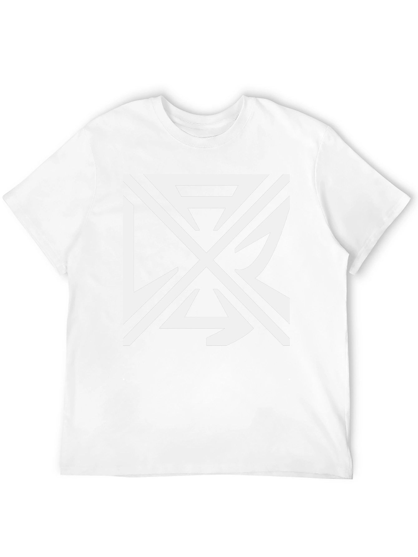 Abstract Graphic Tee - Black Cotton Casual Wear