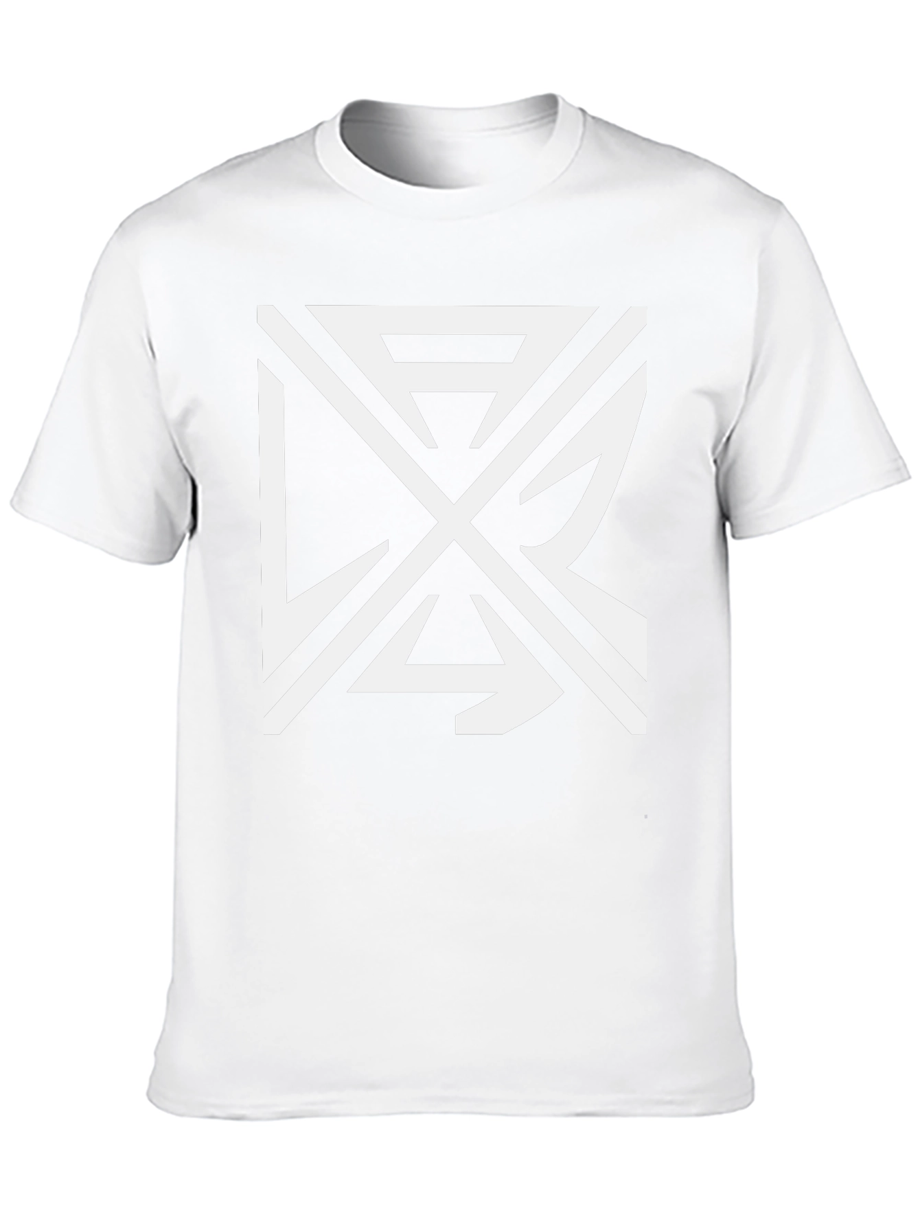 Abstract Graphic Tee - Black Cotton Casual Wear