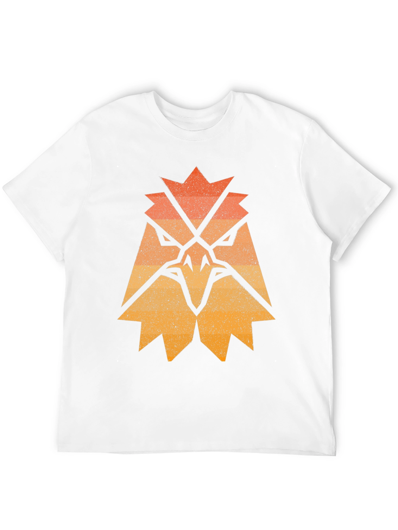 Abstract Eagle Graphic Print Black T-Shirt