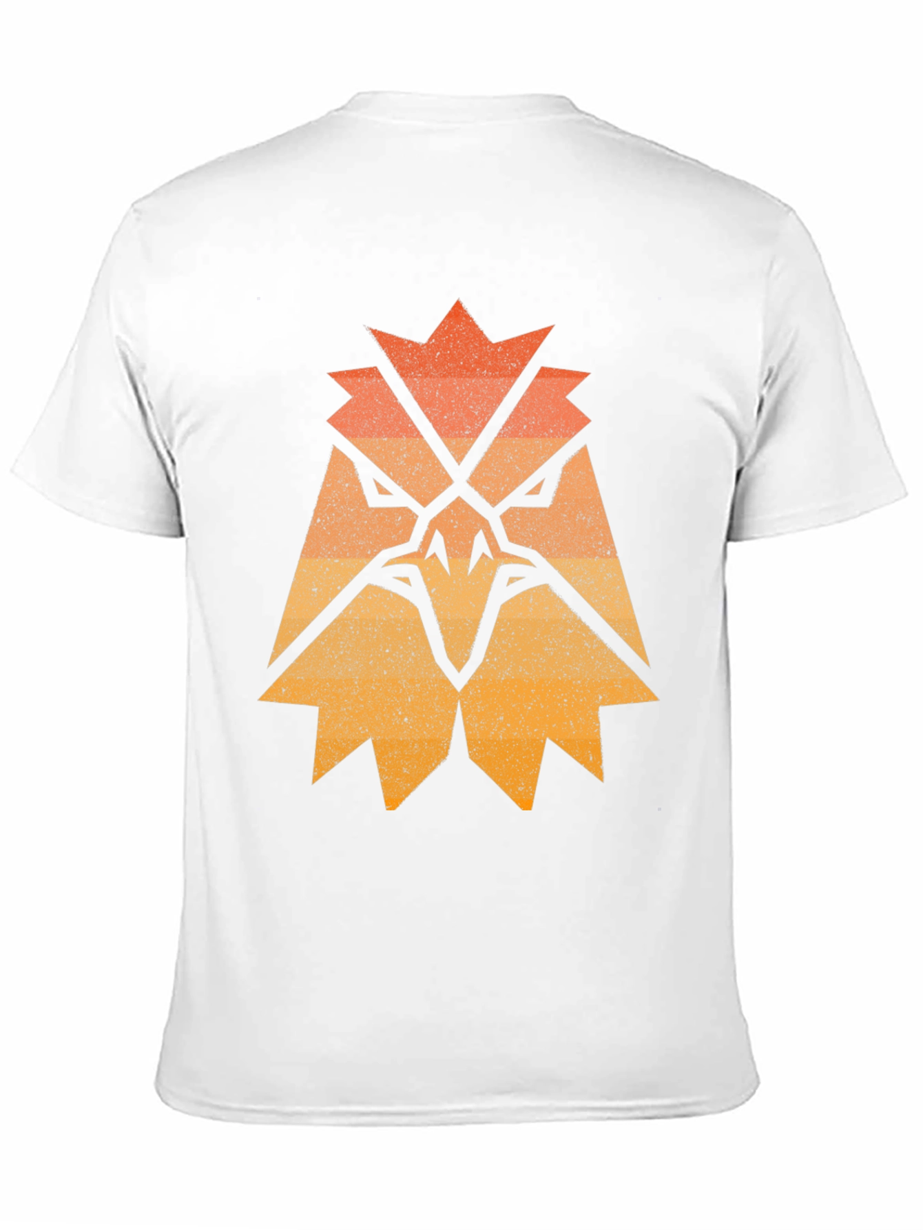 Abstract Eagle Graphic Print Black T-Shirt