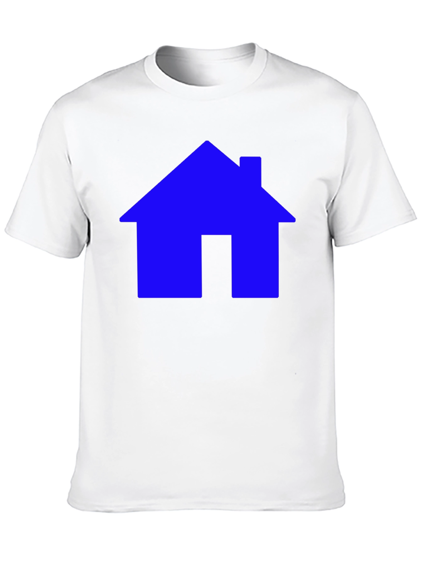 Blue House Graphic Tee - Black Cotton Shirt