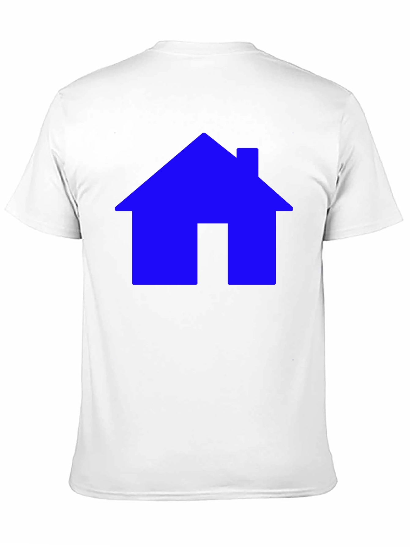 Blue House Graphic Tee - Black Cotton Shirt