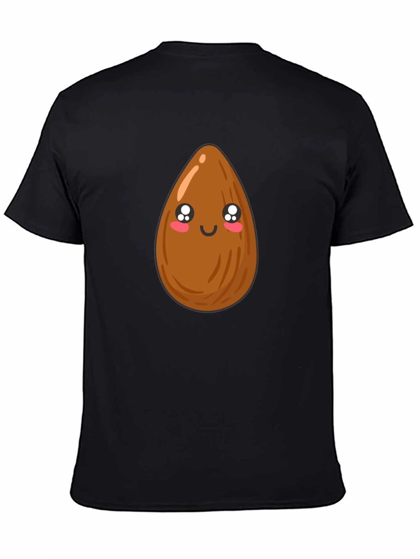 Cute Almond Graphic Tee - Unisex Black T-Shirt