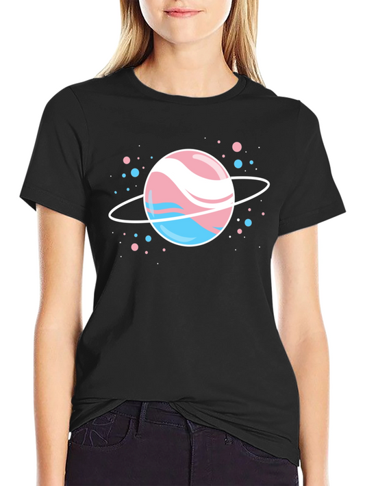 Transgender Pride Planet T-Shirt - Black