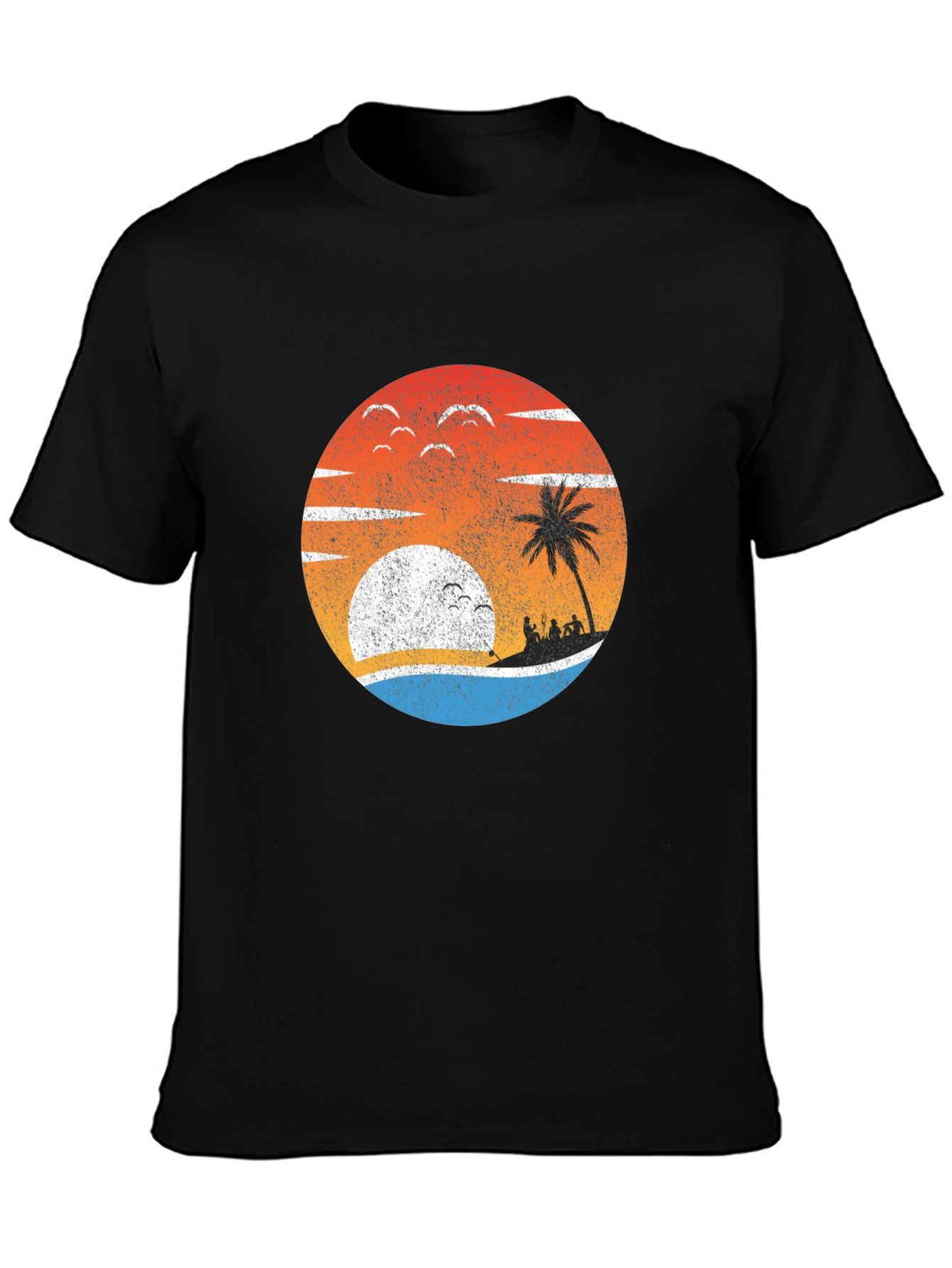 Retro Sunset Palm Tree Graphic Tee