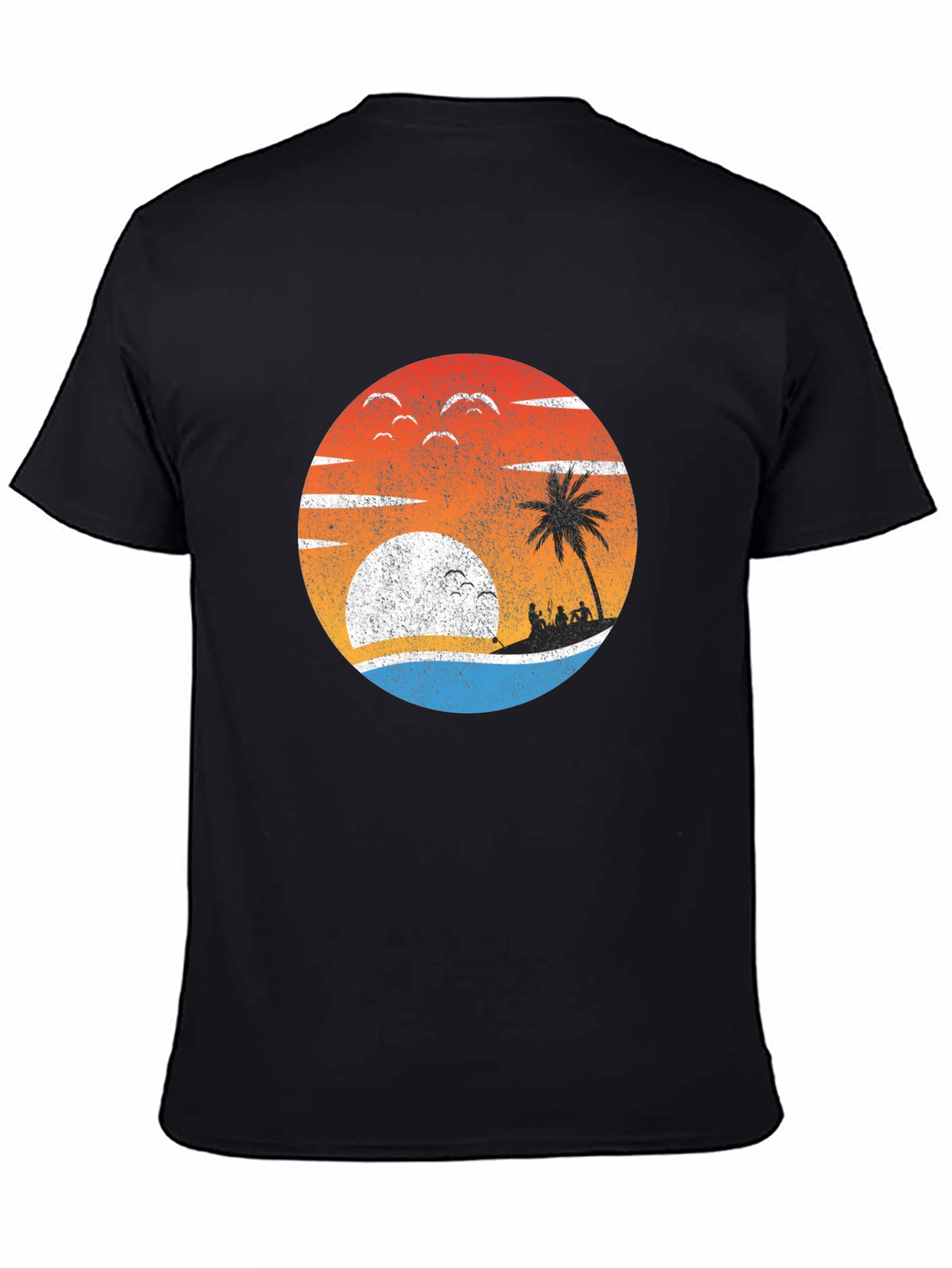 Retro Sunset Palm Tree Graphic Tee