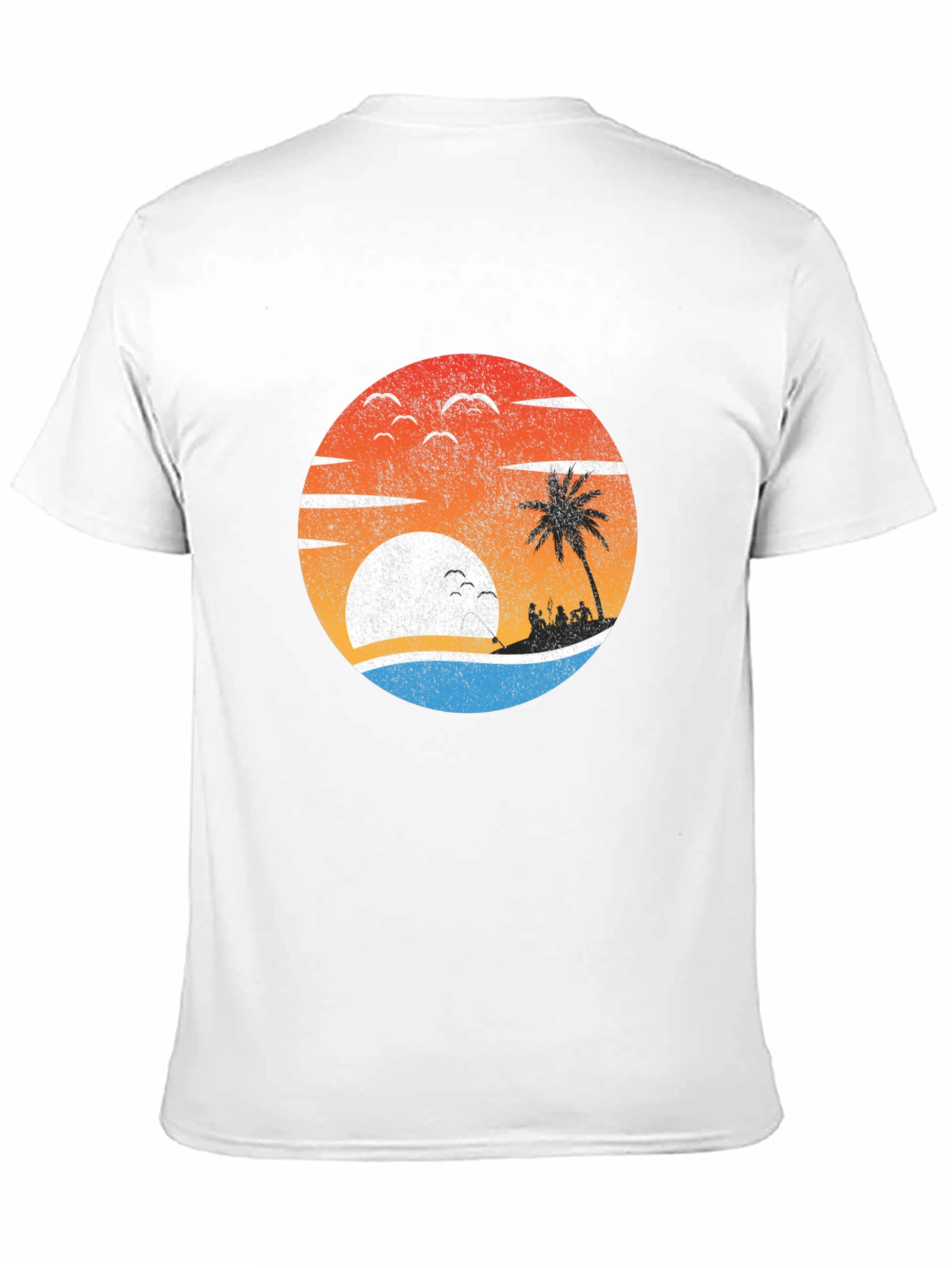 Retro Sunset Palm Tree Graphic Tee