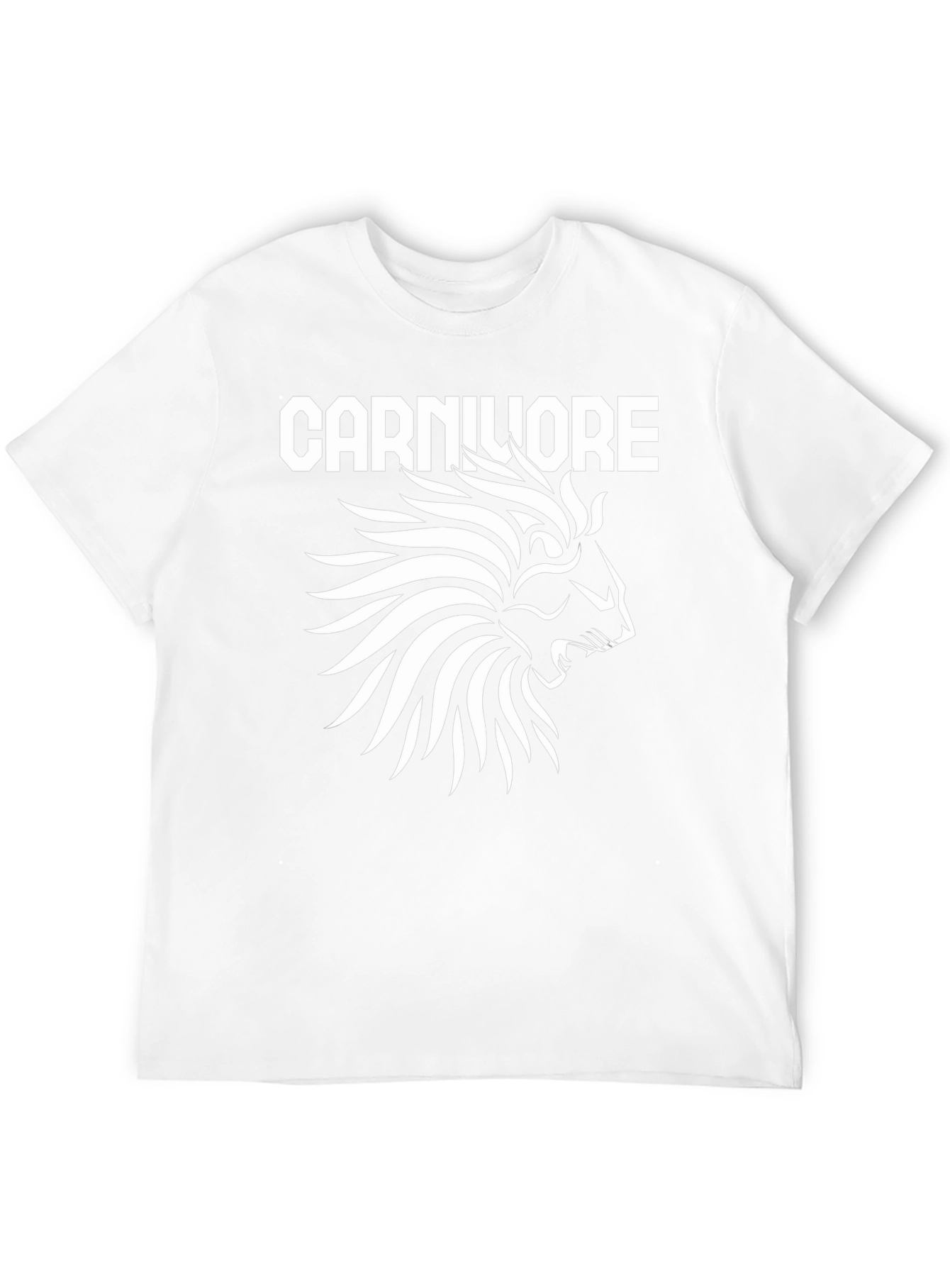 Carnivore Lion Graphic T-Shirt - Black