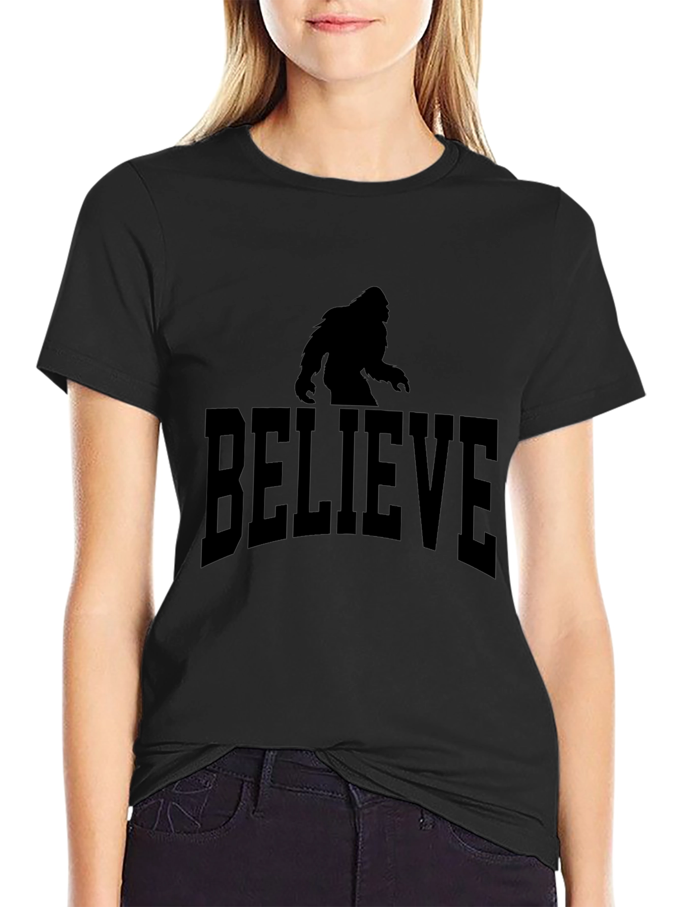 Believe Bigfoot T-Shirt - Black