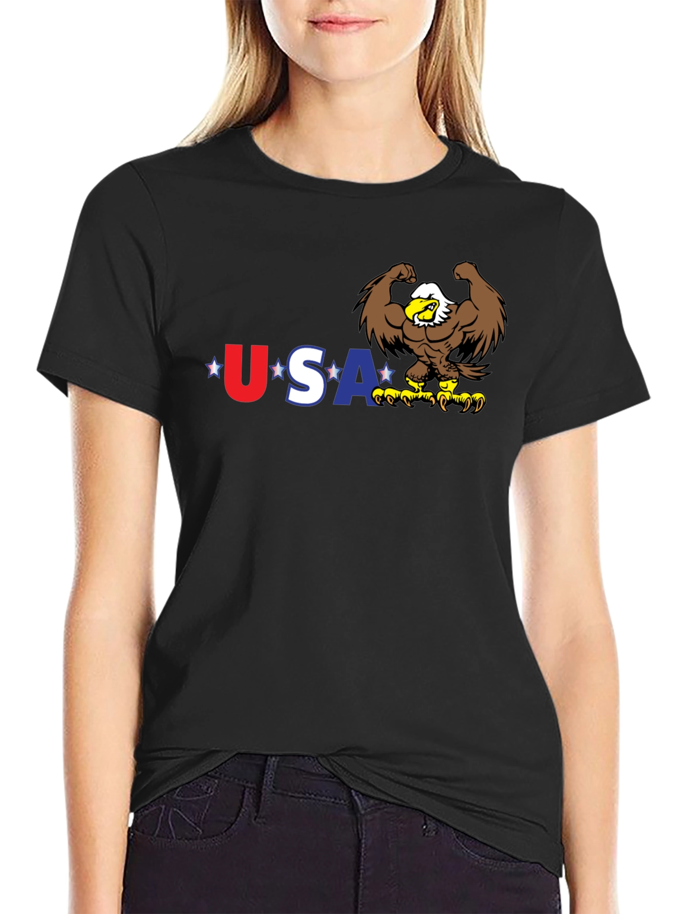 USA Eagle Graphic T-Shirt - Patriotic Design