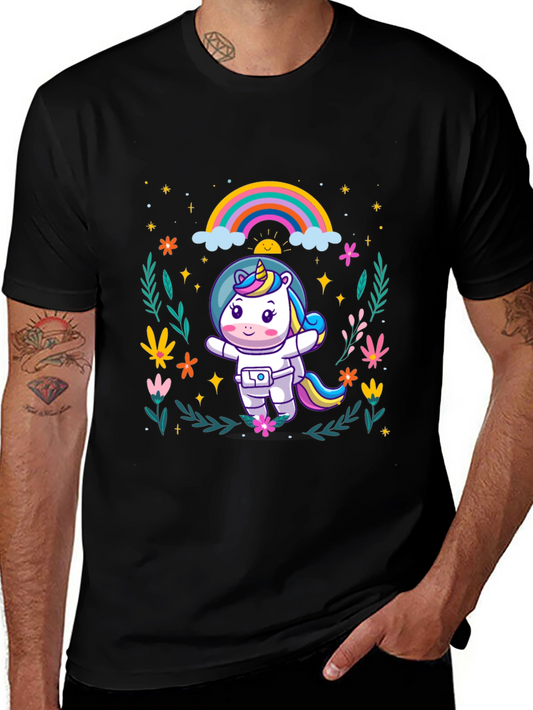 Unicorn Astronaut Graphic T-Shirt
