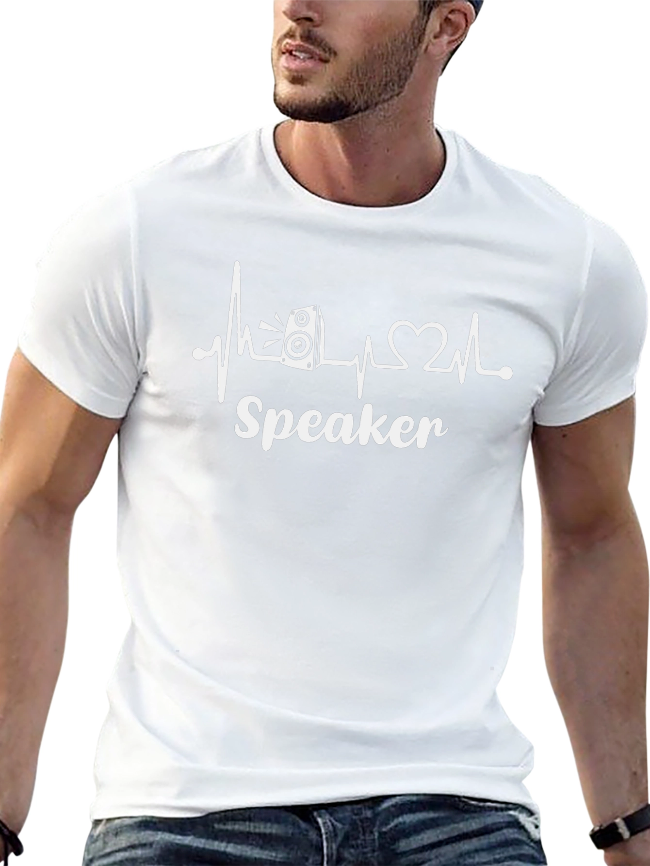 Speaker Heartbeat Graphic T-Shirt