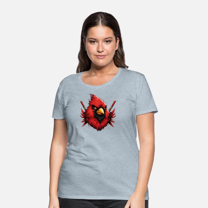 Red Northern Cardinal As Ninja Symbol Of Bravery