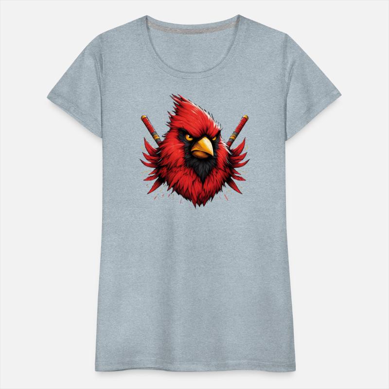 Red Northern Cardinal As Ninja Symbol Of Bravery