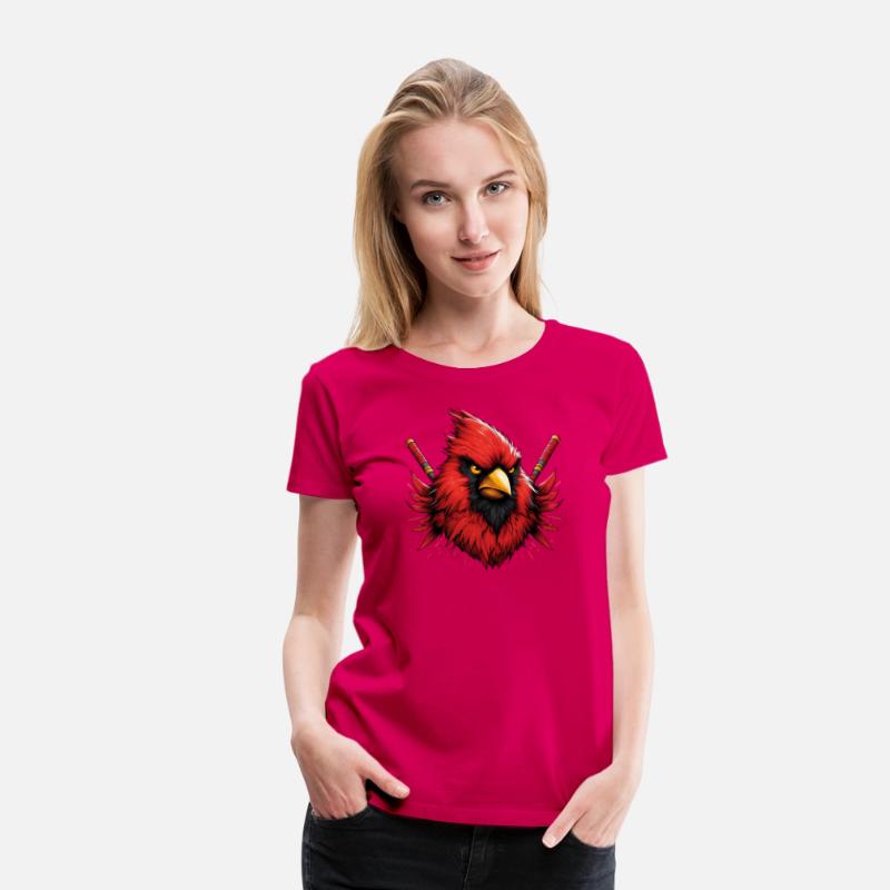 Red Northern Cardinal As Ninja Symbol Of Bravery