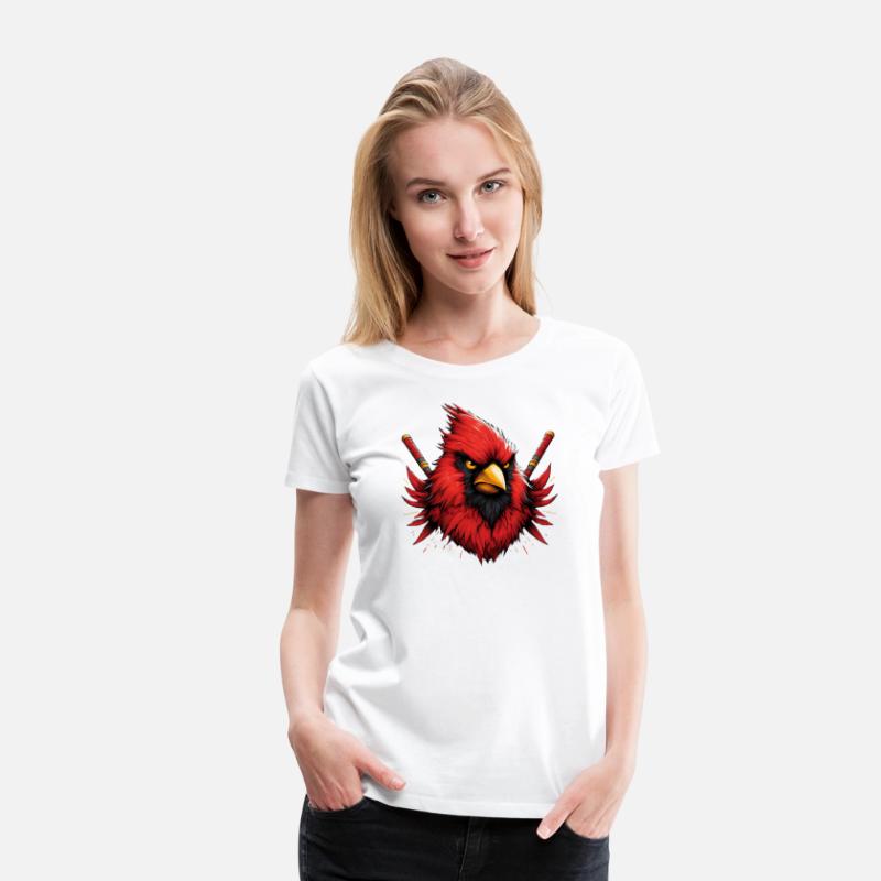 Red Northern Cardinal As Ninja Symbol Of Bravery