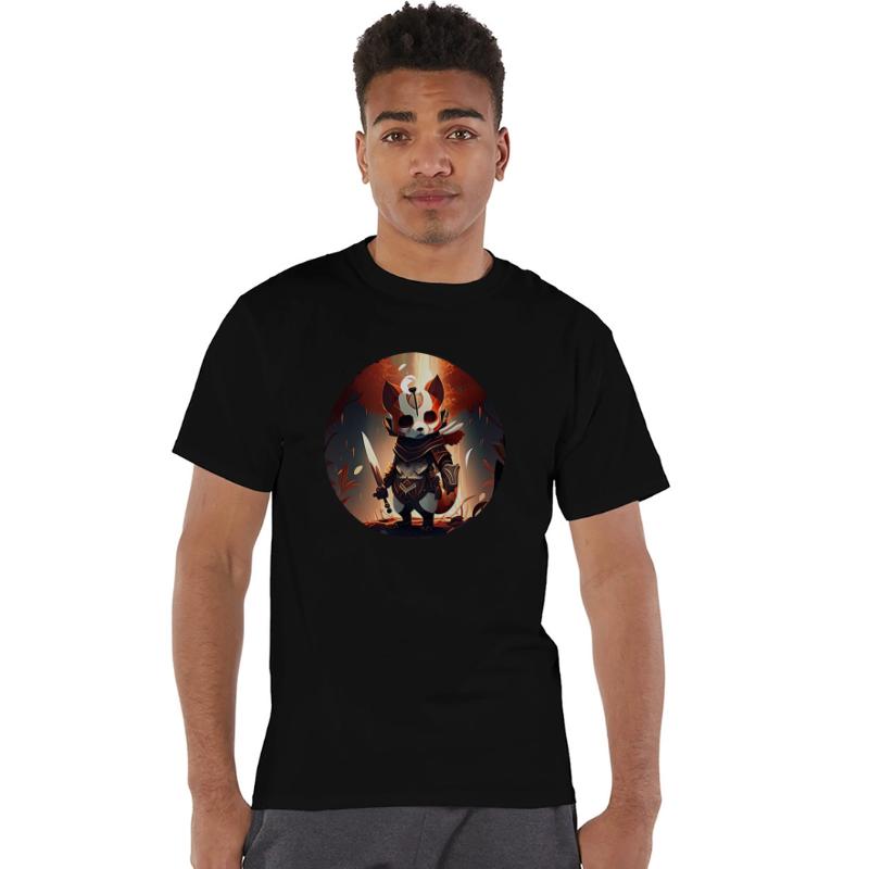 Red Panda Masked Warrior Character Portrait 2