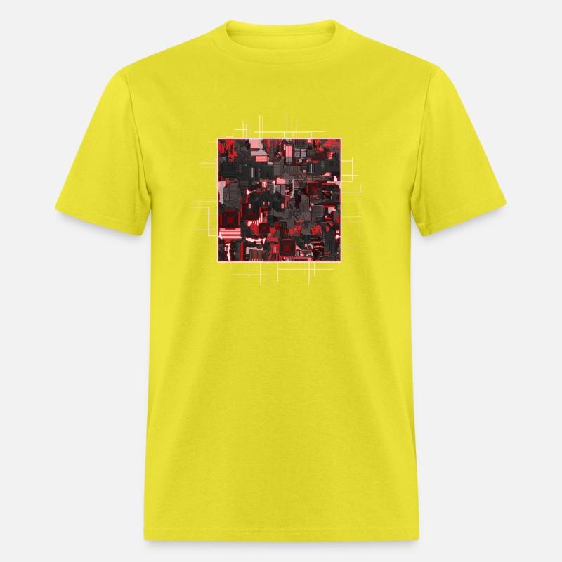 Red Stylized Motherboard