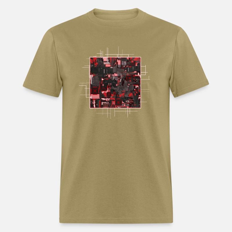 Red Stylized Motherboard