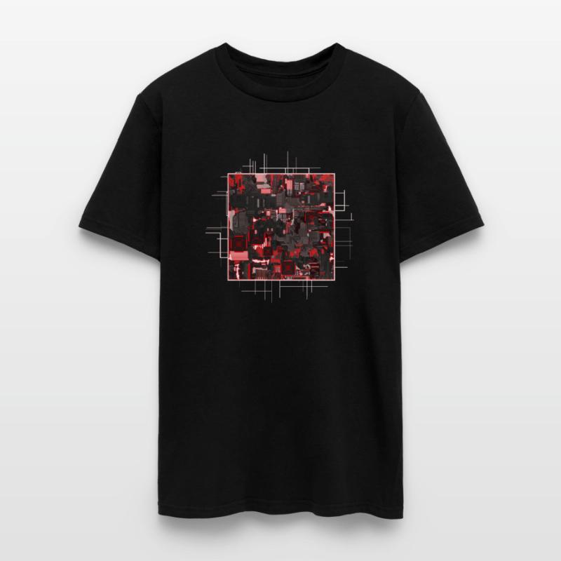 Red Stylized Motherboard