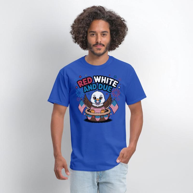 Red White and Due Cute Patriotic Baby Eagle