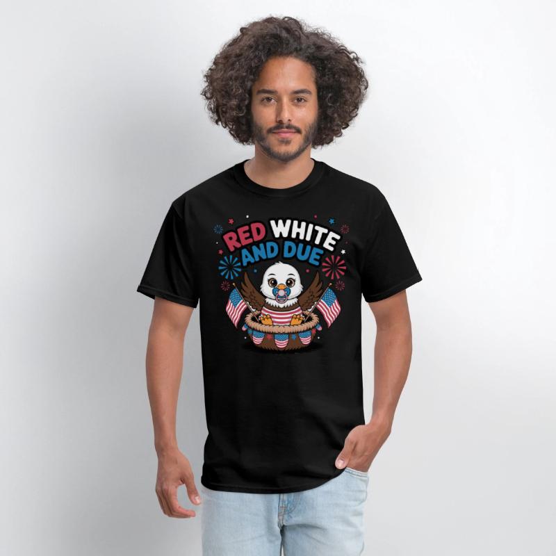 Red White and Due Cute Patriotic Baby Eagle