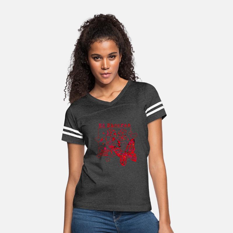 Red Wild Hearts And Butterflies