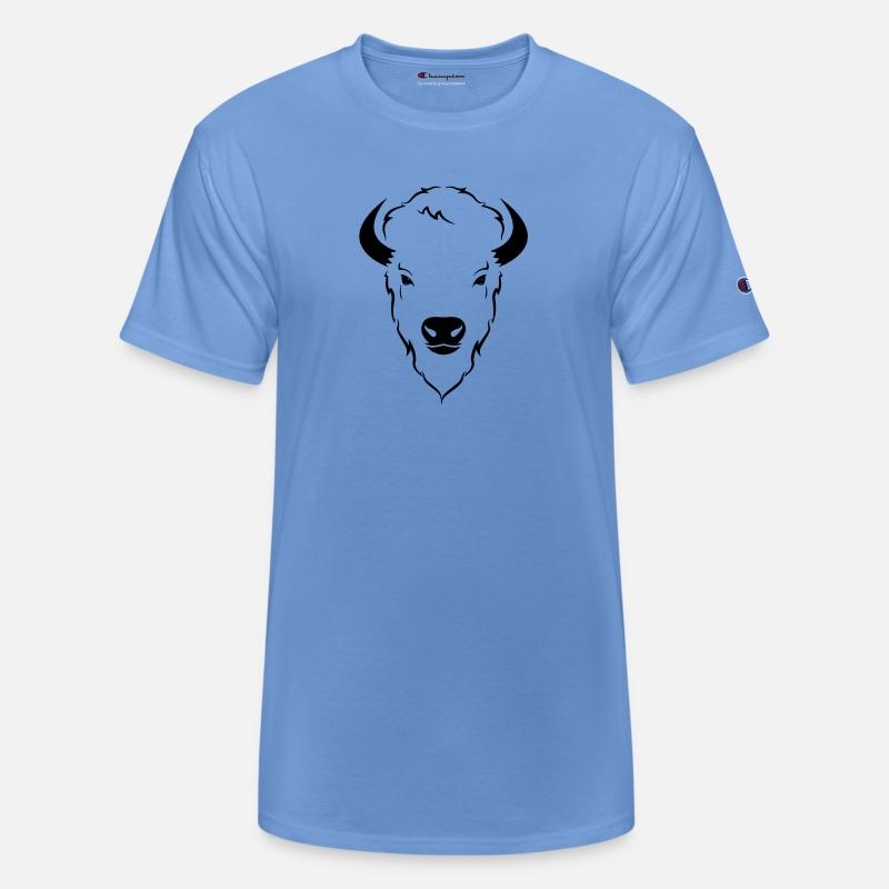 Resilient Power: Wild Buffalo Head Stencil Art