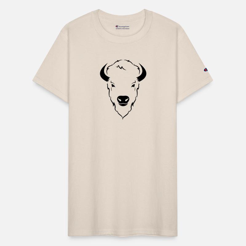 Resilient Power: Wild Buffalo Head Stencil Art
