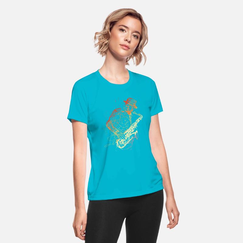Retro Saxophone Player Drawing
