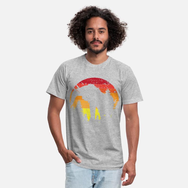 Retro Sunset Silhouette Woolly Mammoth