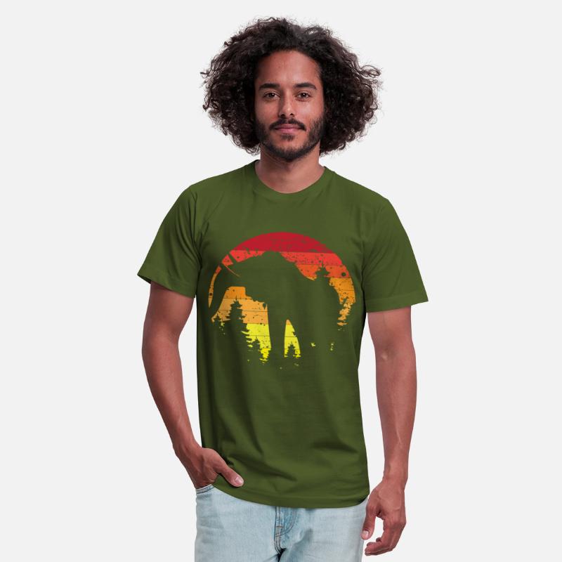 Retro Sunset Silhouette Woolly Mammoth