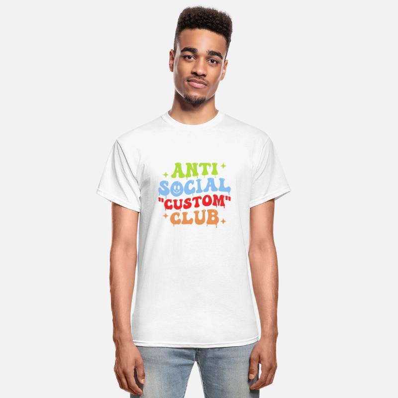 Retro Wavy Anti Custom Club For Dark Shirt