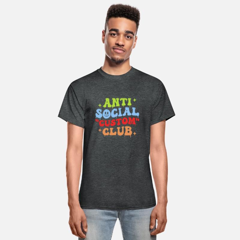 Retro Wavy Anti Custom Club For Dark Shirt