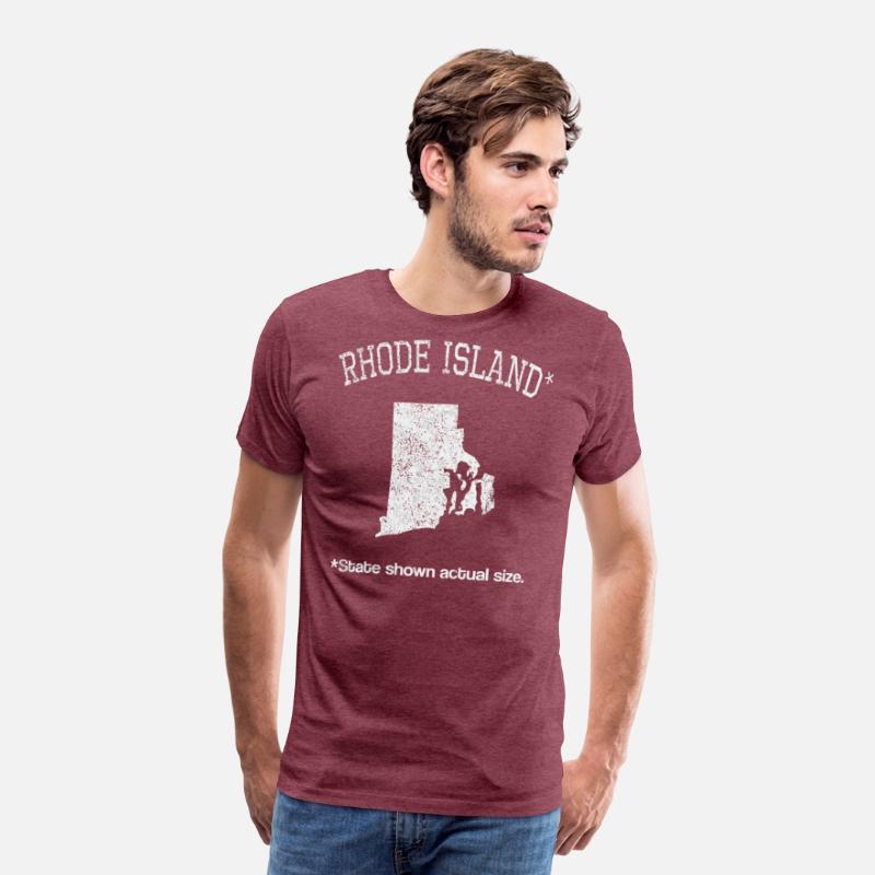 Rhode Island State Shown Actual Size