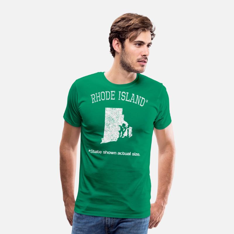 Rhode Island State Shown Actual Size