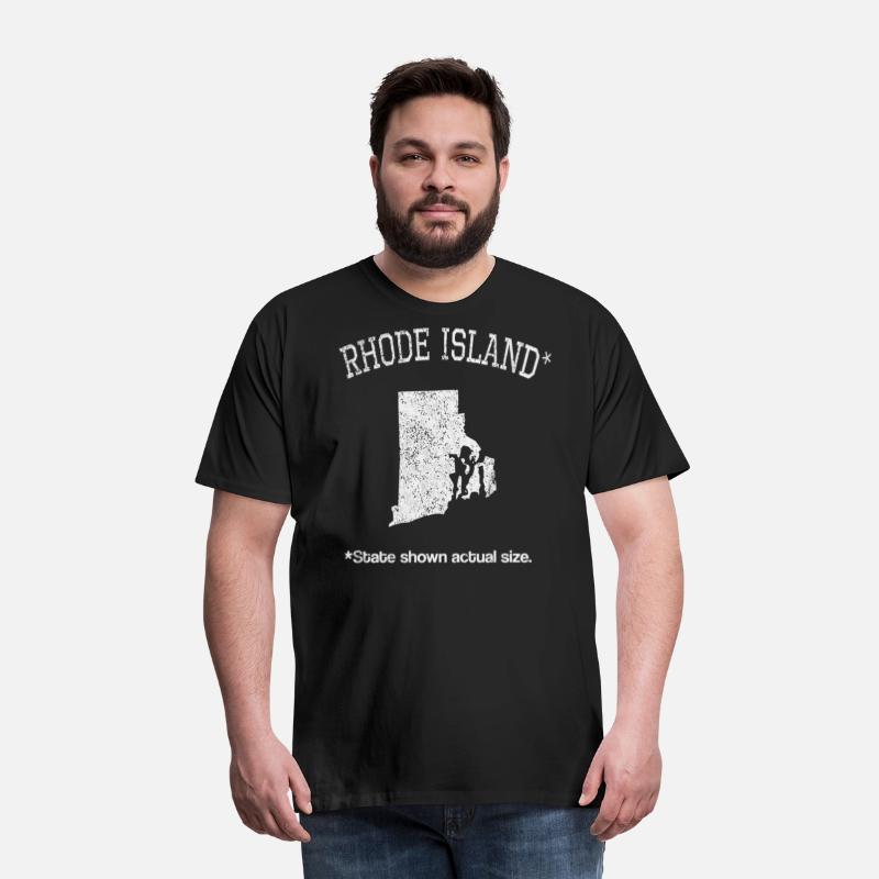 Rhode Island State Shown Actual Size
