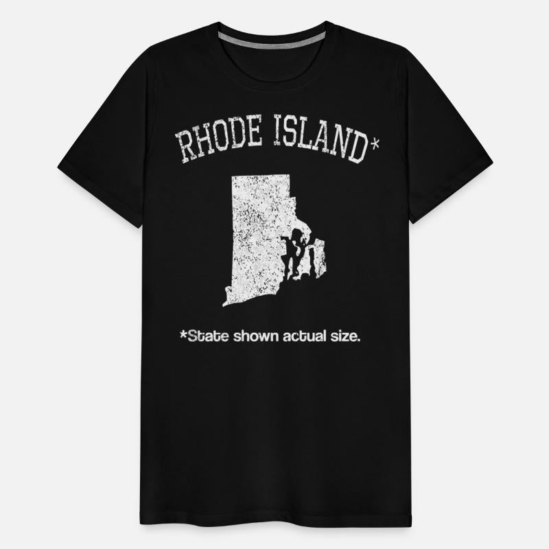 Rhode Island State Shown Actual Size