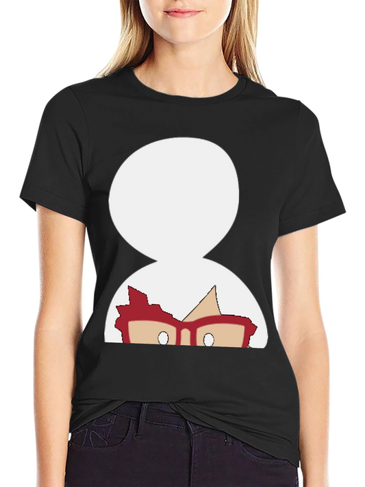 Black T-Shirt with Funny Cartoon Graphic
