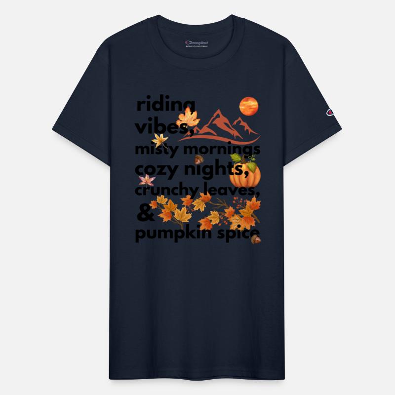 riding vibes misty mornings cozy nights crunchy
