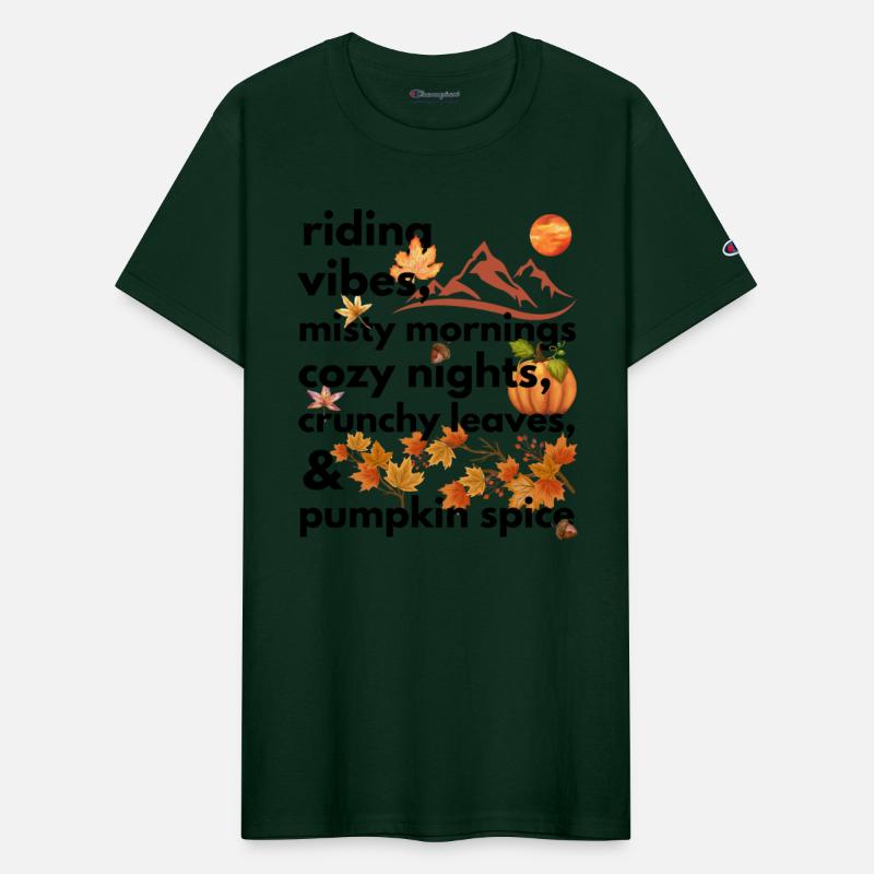 riding vibes misty mornings cozy nights crunchy