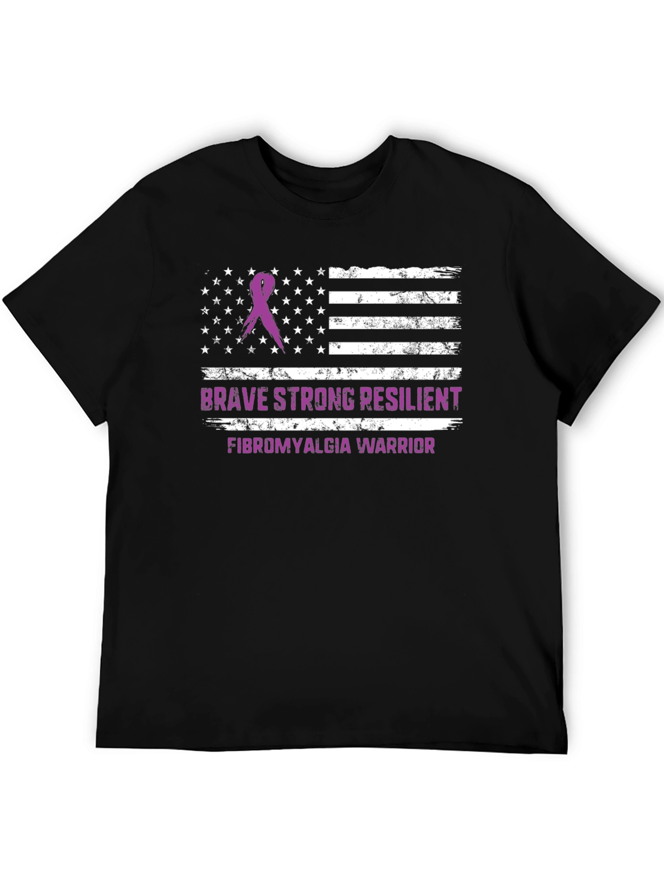 Brave Strong Fibromyalgia Awareness T-Shirt