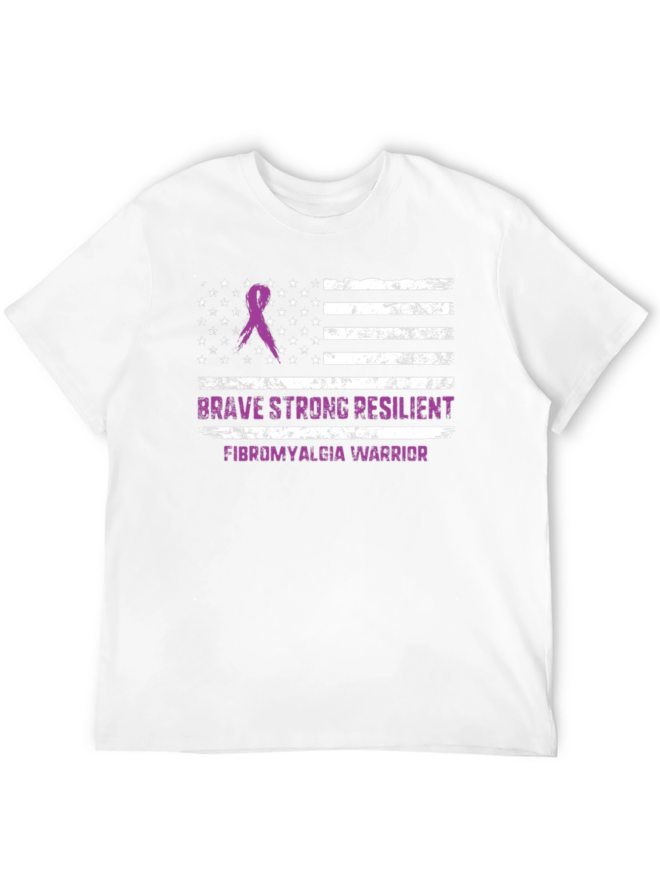 Brave Strong Fibromyalgia Awareness T-Shirt