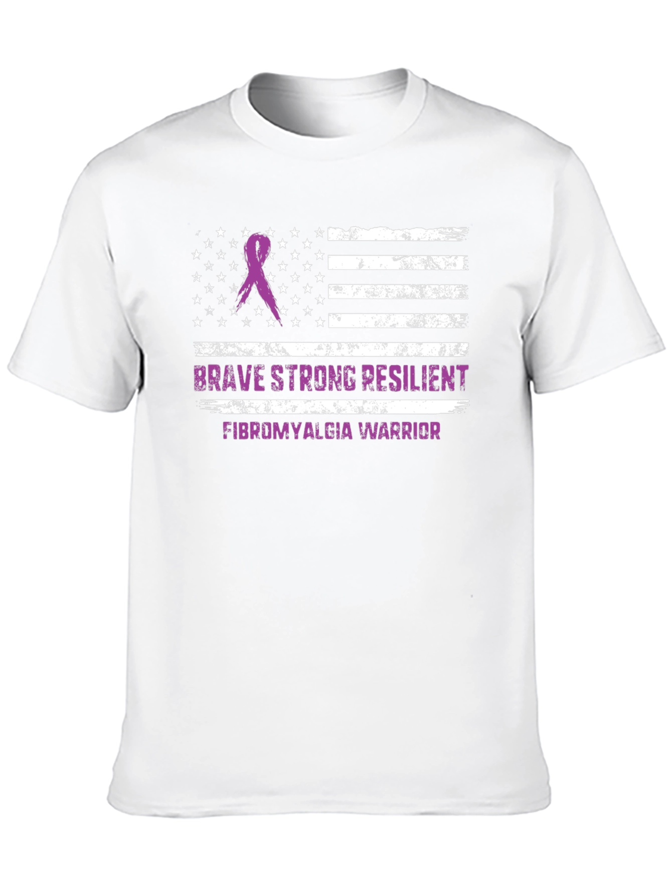 Brave Strong Fibromyalgia Awareness T-Shirt