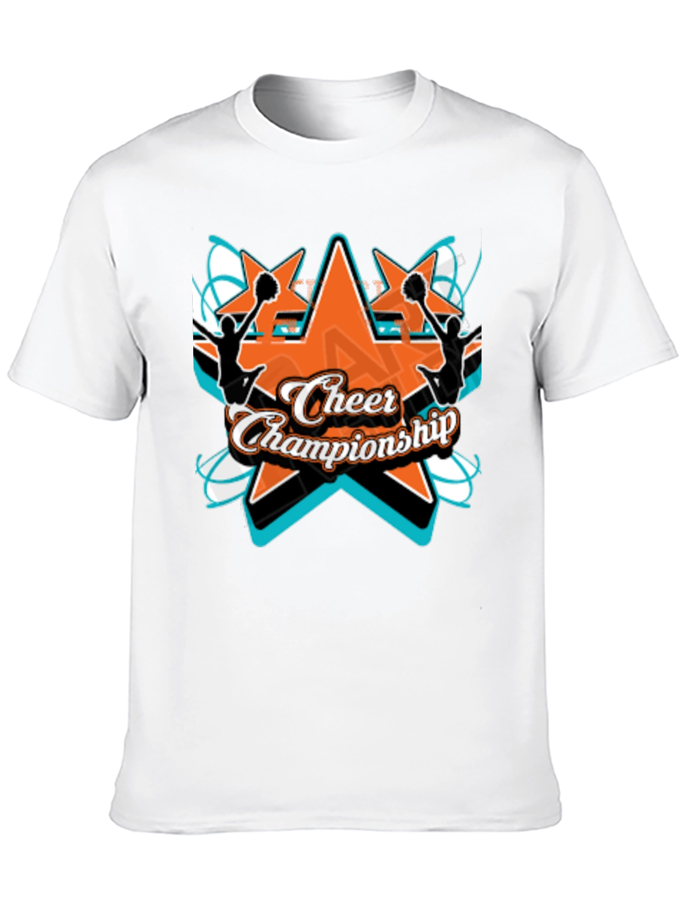 Cheer Championship Graphic Tee - Black Cotton