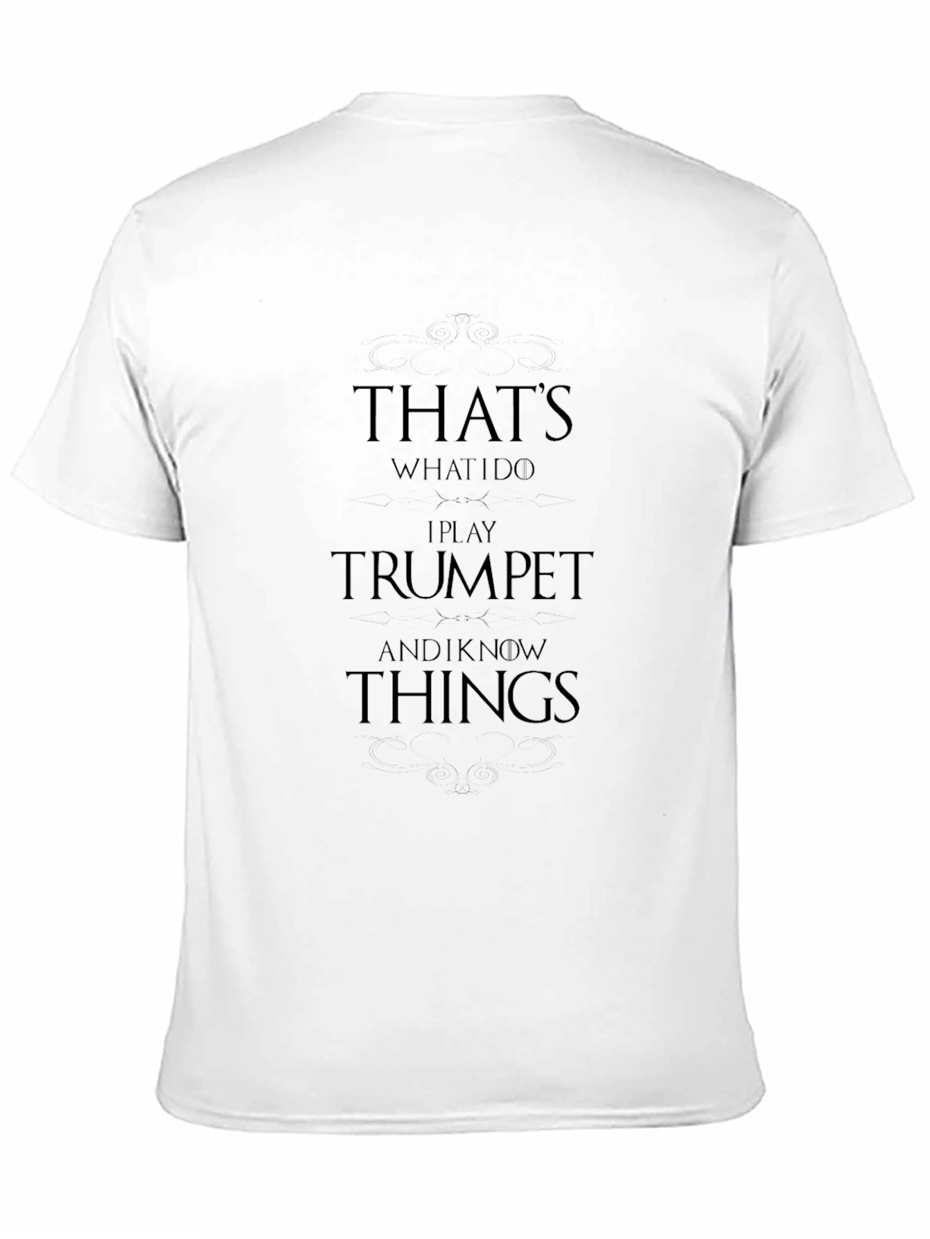 Trumpet Player Black T-Shirt Funny Musician Tee