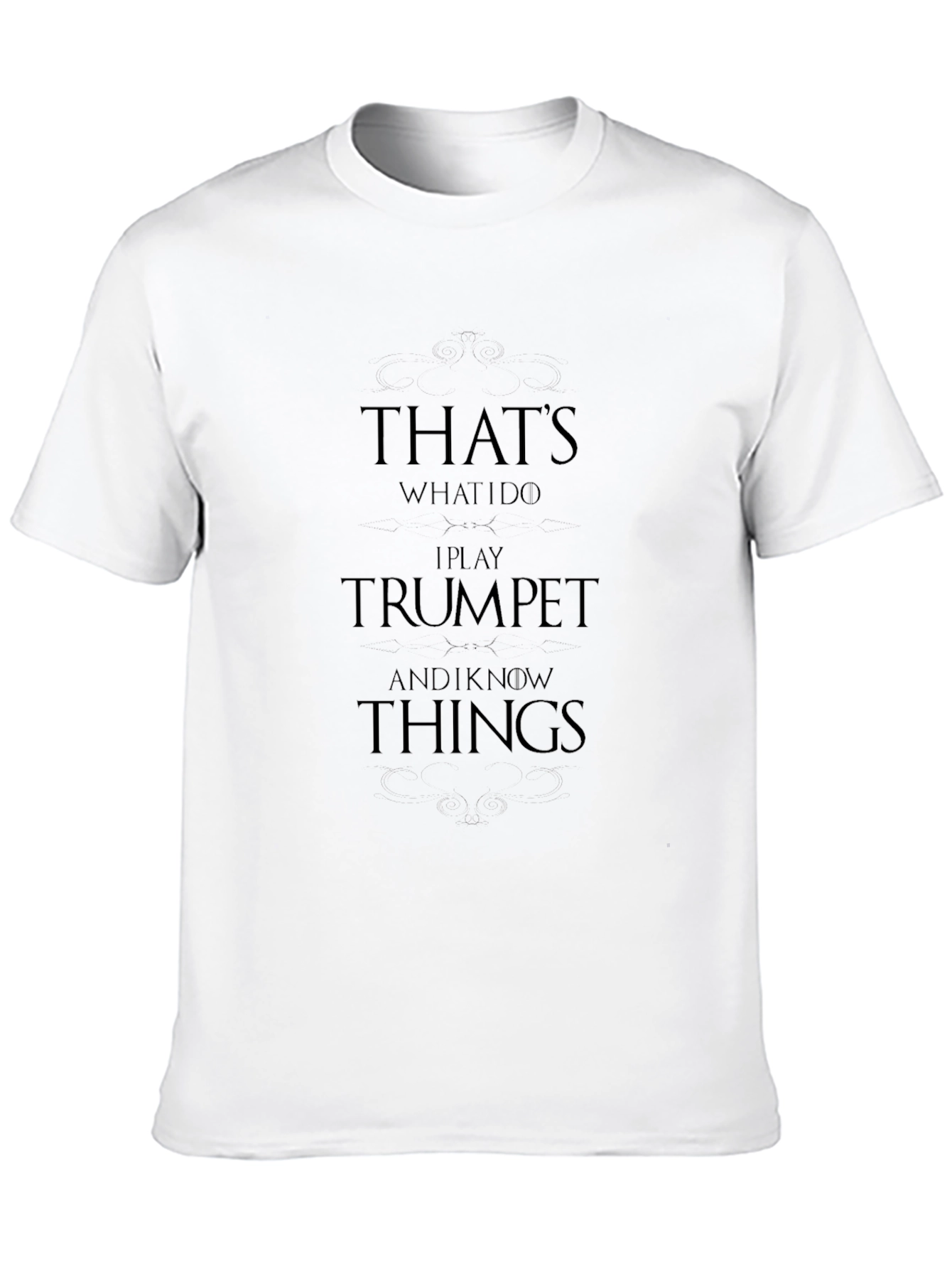 Trumpet Player Black T-Shirt Funny Musician Tee