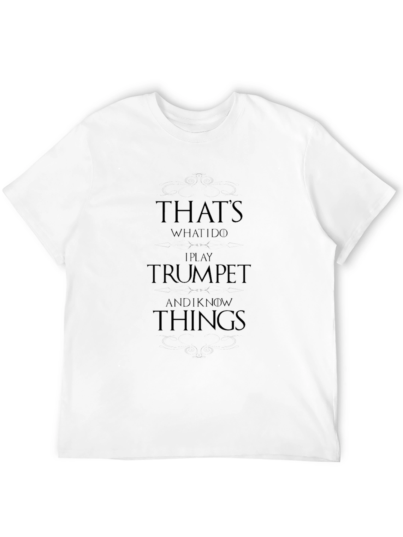 Trumpet Player Black T-Shirt Funny Musician Tee