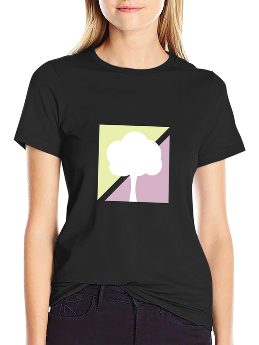 Abstract Tree Graphic Tee - Modern Style